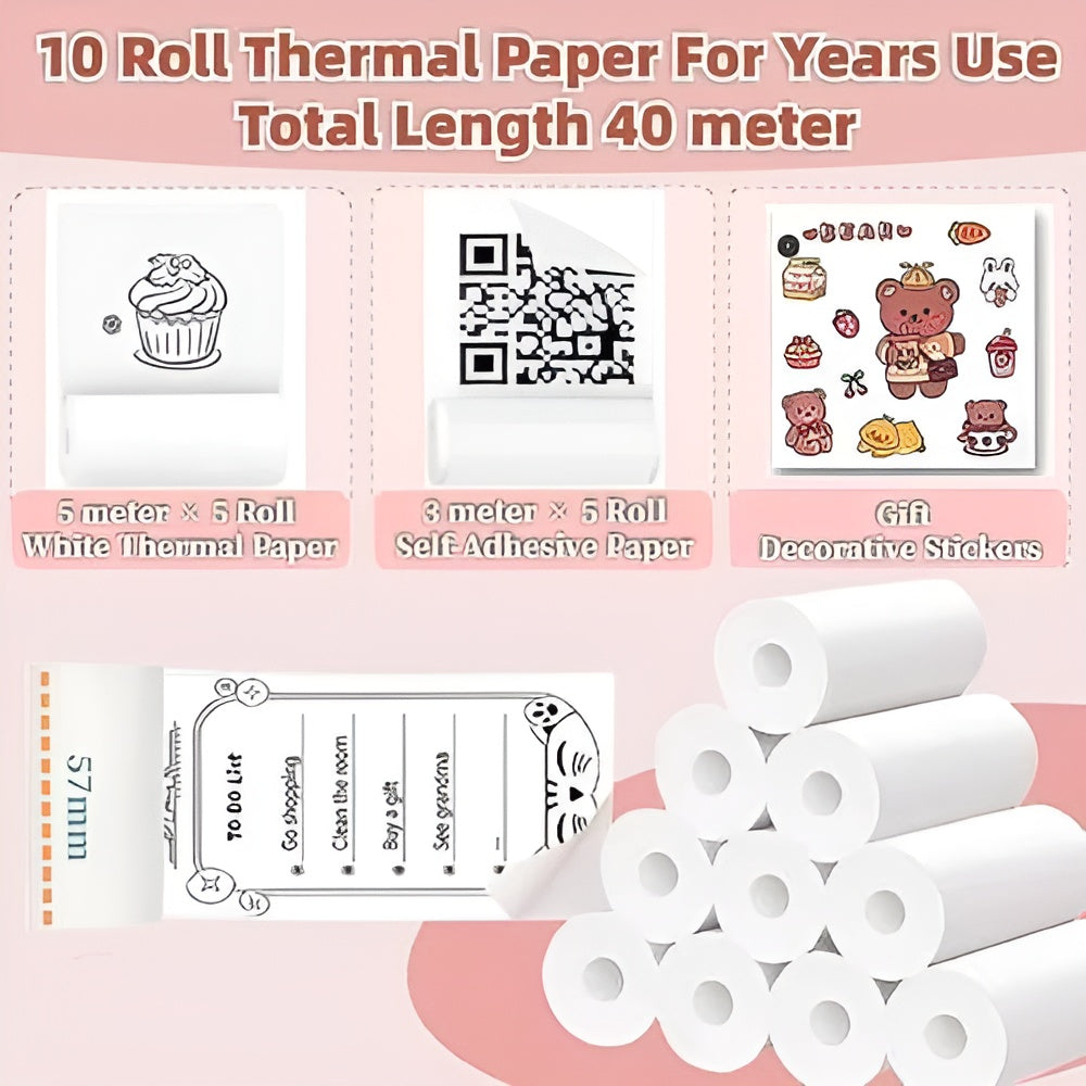 Mini blutooth thermal printer